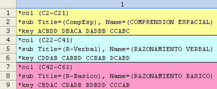 Entrance exam CCs lines